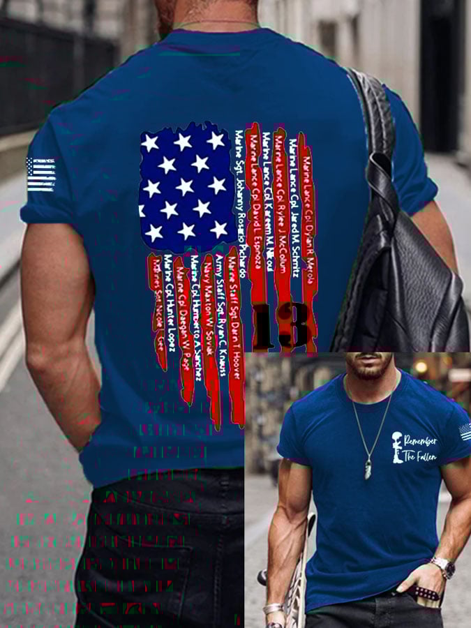 Men's DD-214 America'S True Form Of Freedom Printed Casual T-Shirt