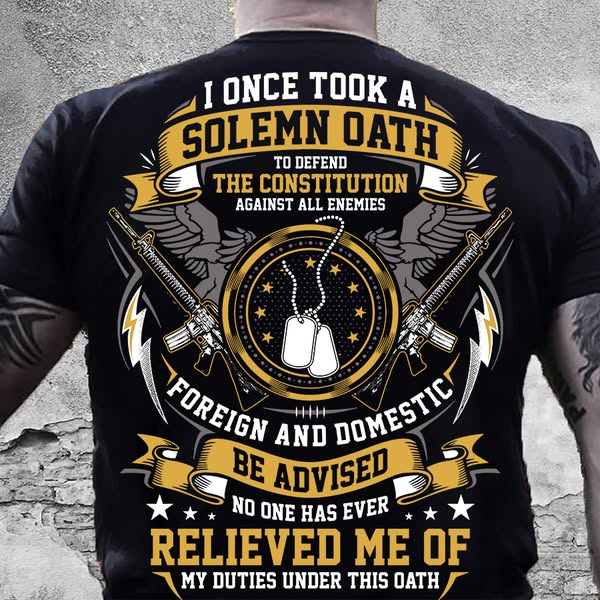 My Duties Under This Oath Pattern  Print 100%Cotton T-Shirt