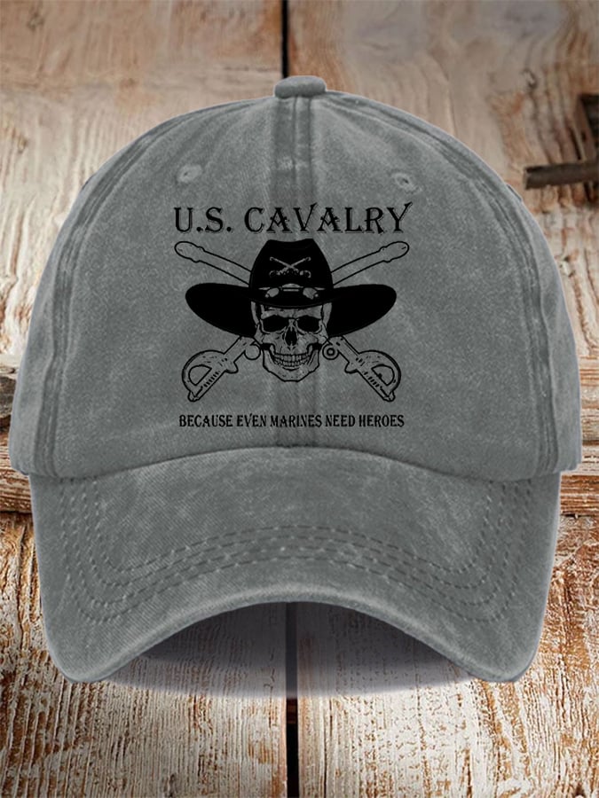 Unisex Distressed Washed Cotton Veteran Hat
