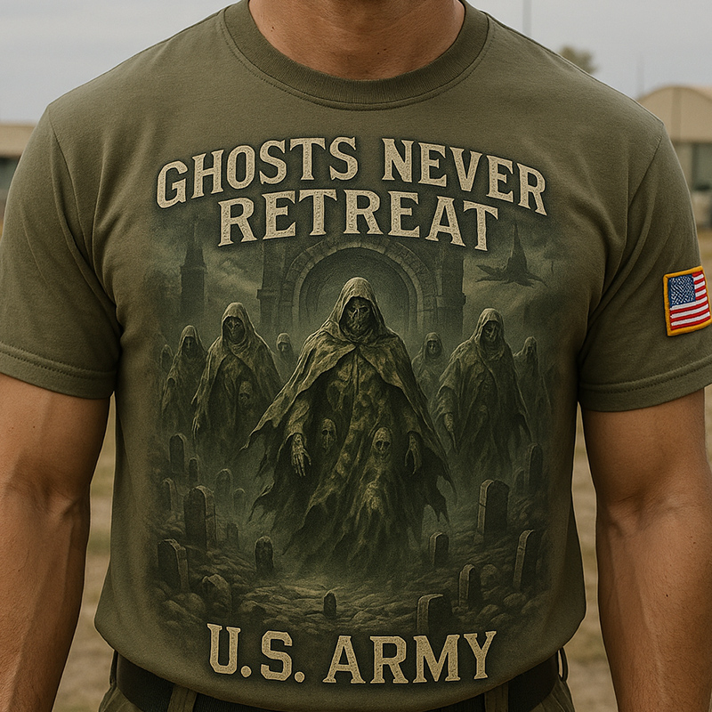 US Army Halloween Art Print Short Sleeve T-Shirt