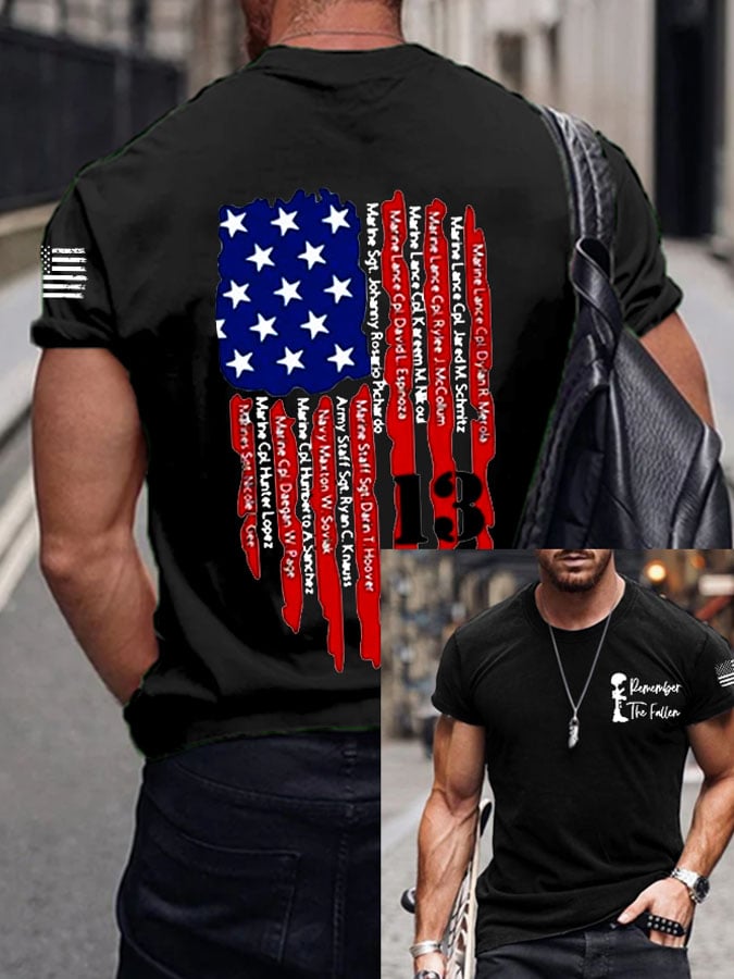 Men's DD-214 America'S True Form Of Freedom Printed Casual T-Shirt