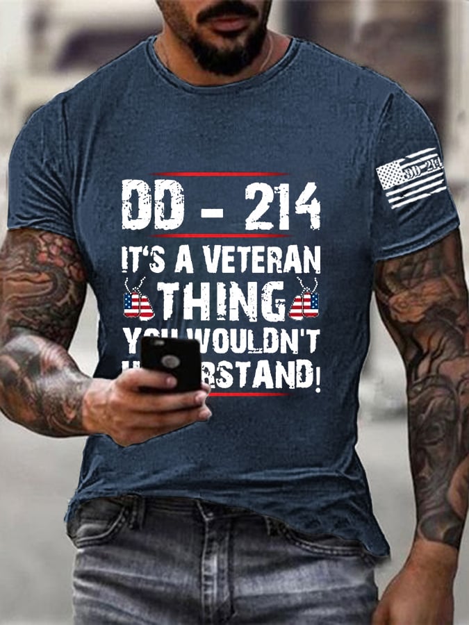 Men's Veterans Day DD-214 Print T-shirt