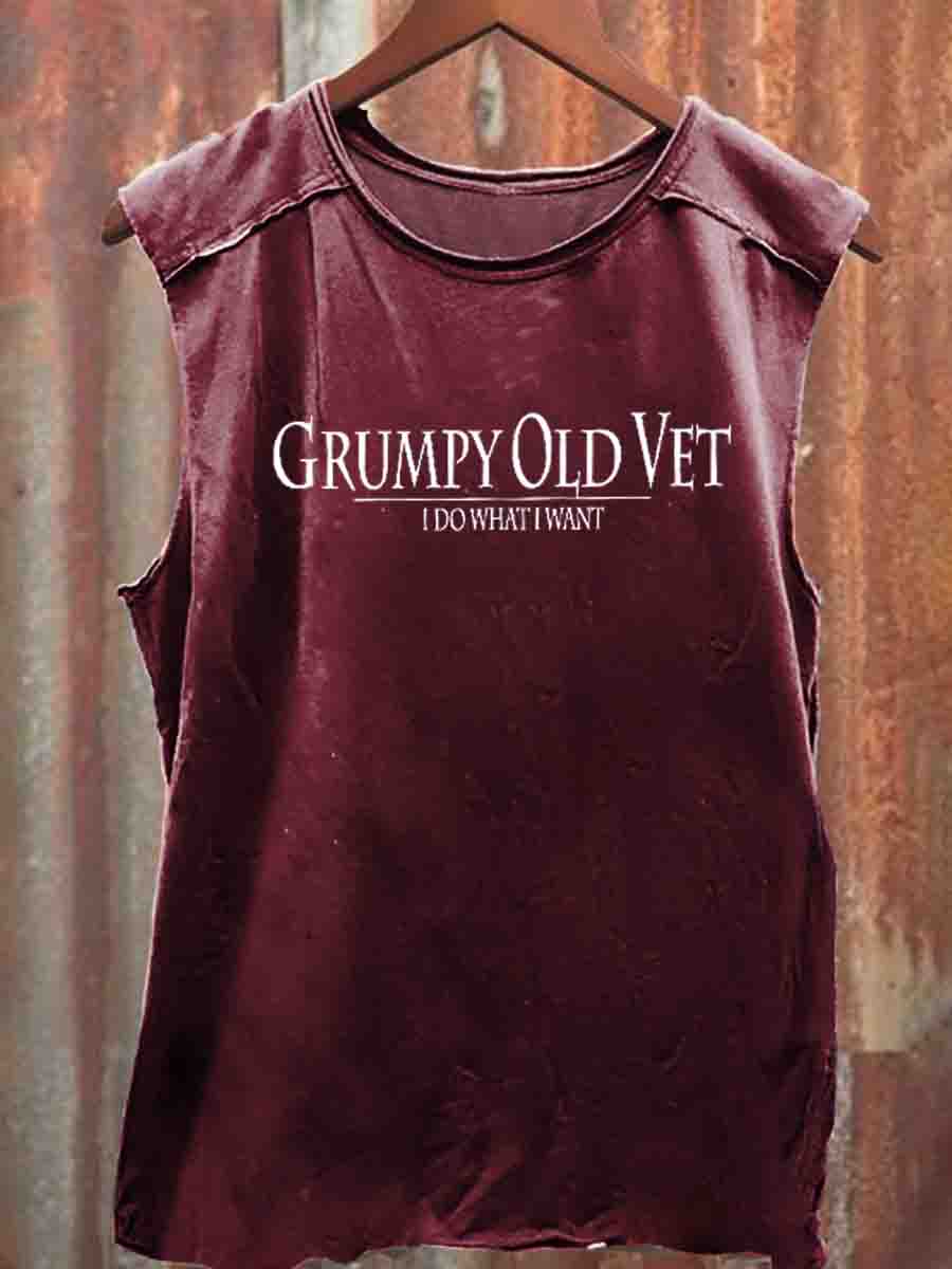 Men's Veterans I Do What  I Do Pattern Vest