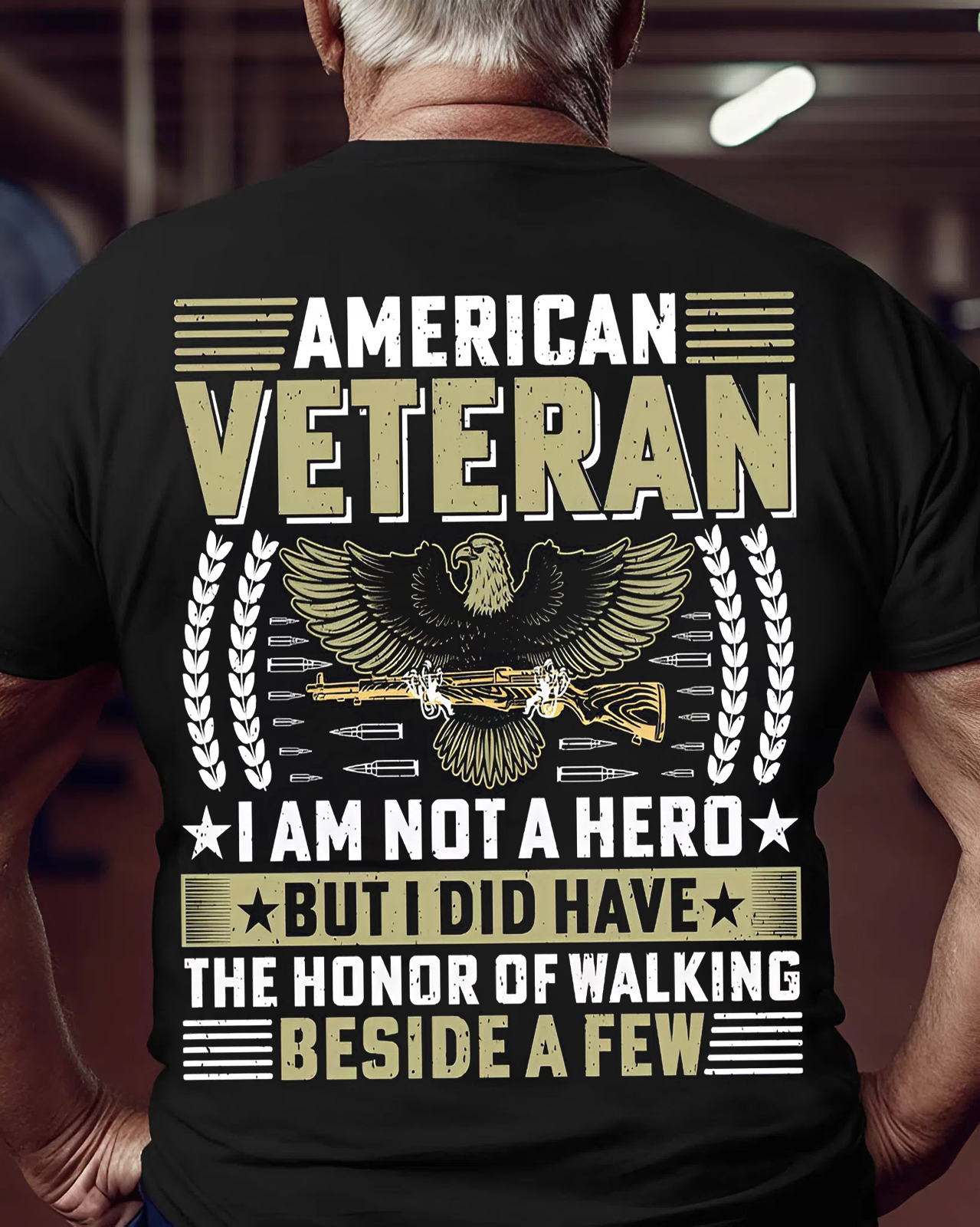 American Veteran T-Shirt – Honor of Serving Alongside Heroes – Military Tribute Tee