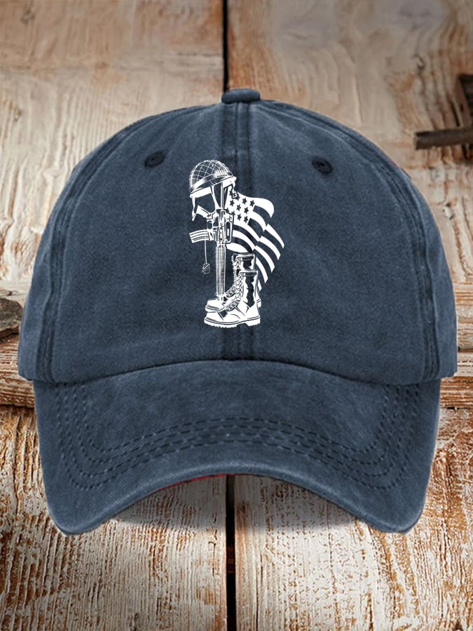 Unisex  Veteran's Flag Print Baseball Cap