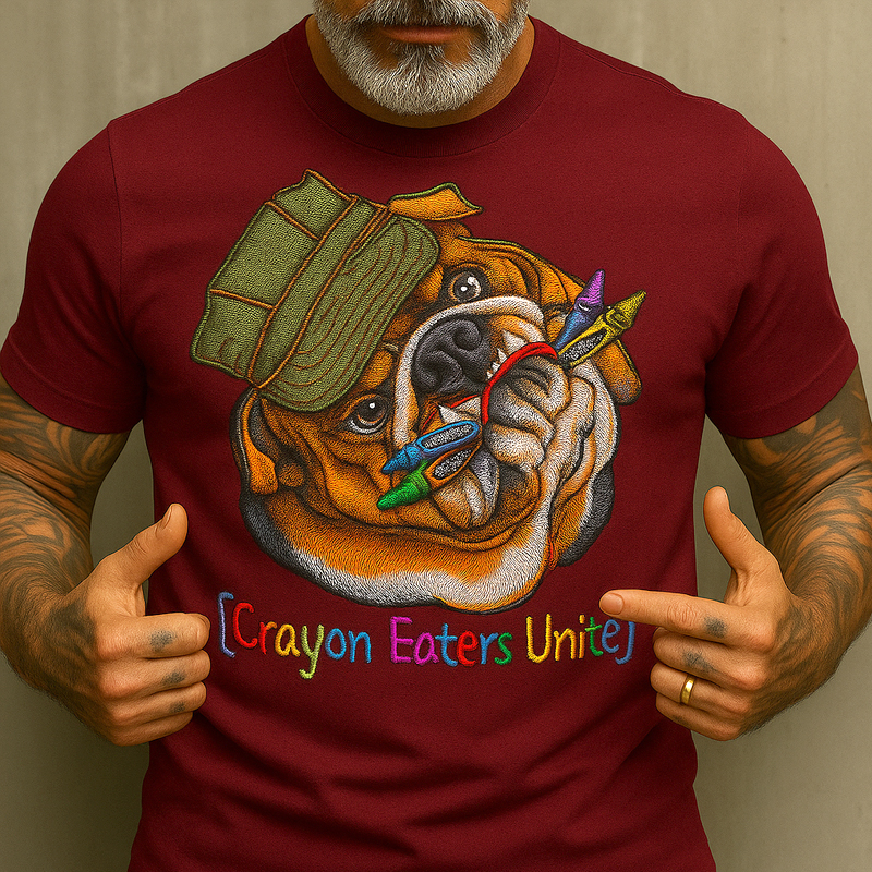 USMC Crayon Eater Veteran Print T-shirt