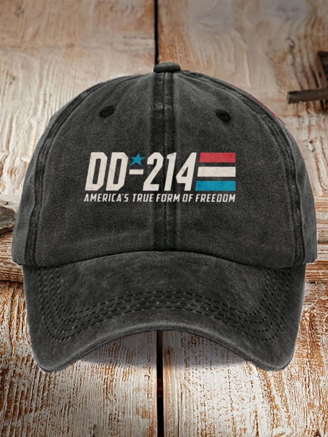 Unisex  Veteran's DD-214 Veterans Print Baseball Cap