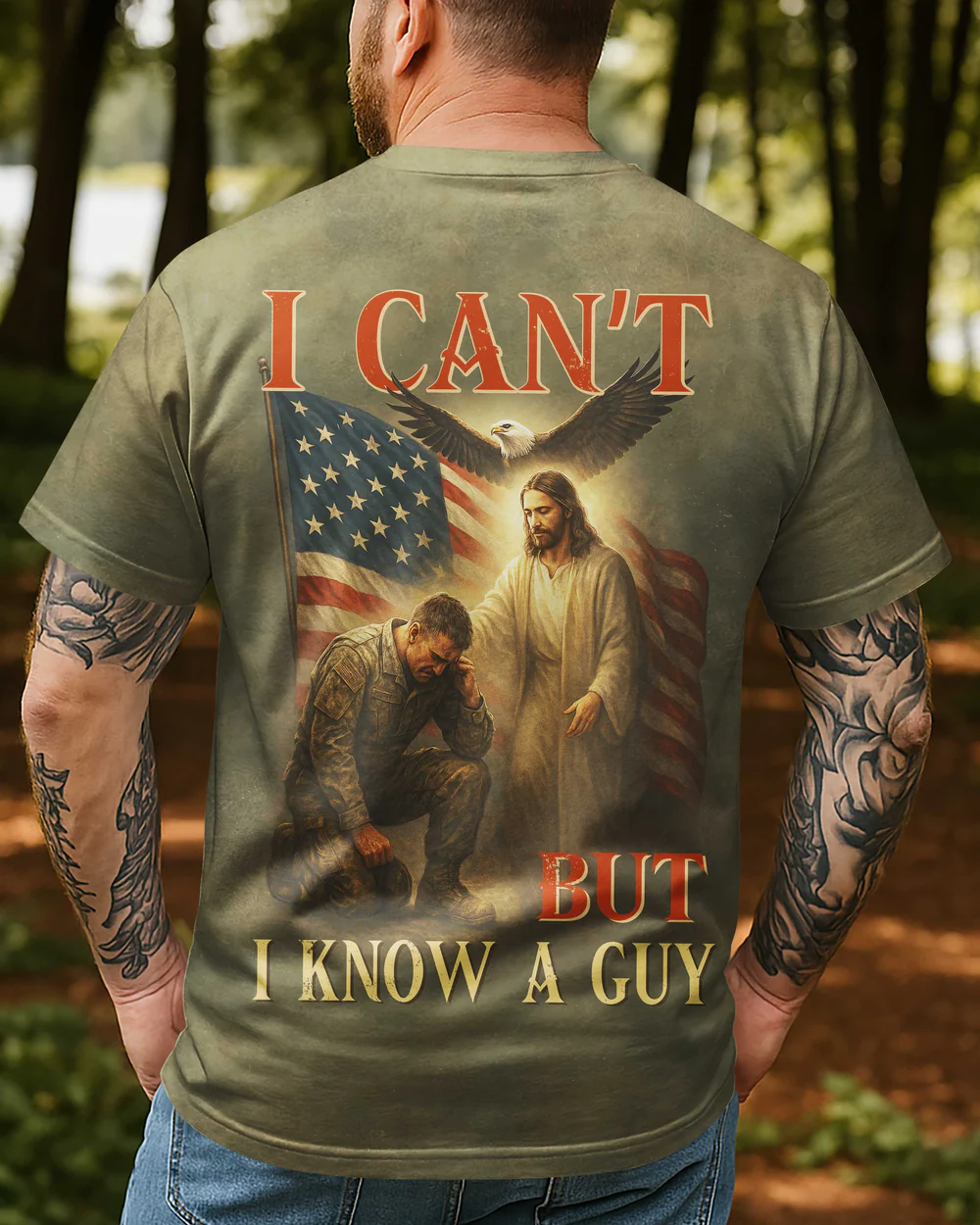 I Can't But I Know A Guy All Over Print 100% Cotton T-Shirt