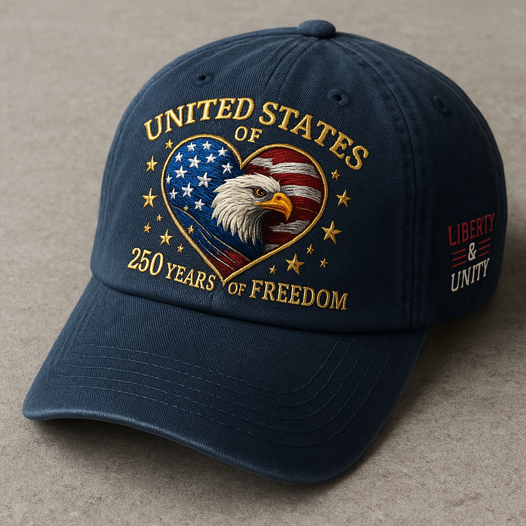 🦅 Celebrate 250 Years of American Freedom — 4 Unique Anniversary Caps