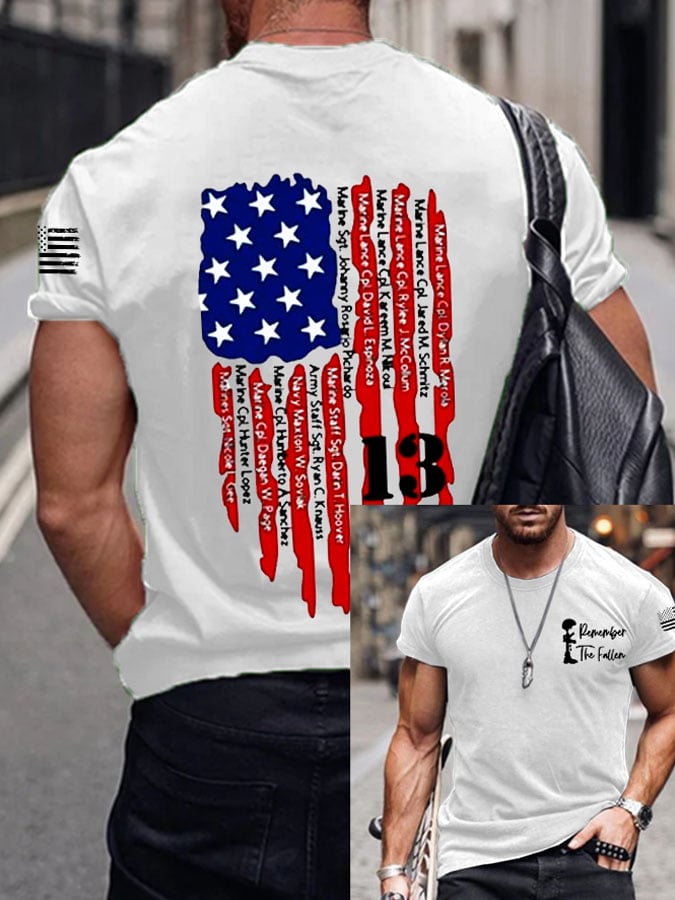 Men's DD-214 America'S True Form Of Freedom Printed Casual T-Shirt