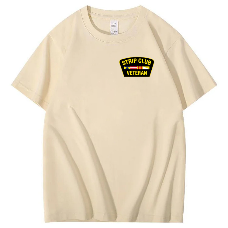 Strip Club Veteran  Pattern 100&Cotton Print T-Shirt