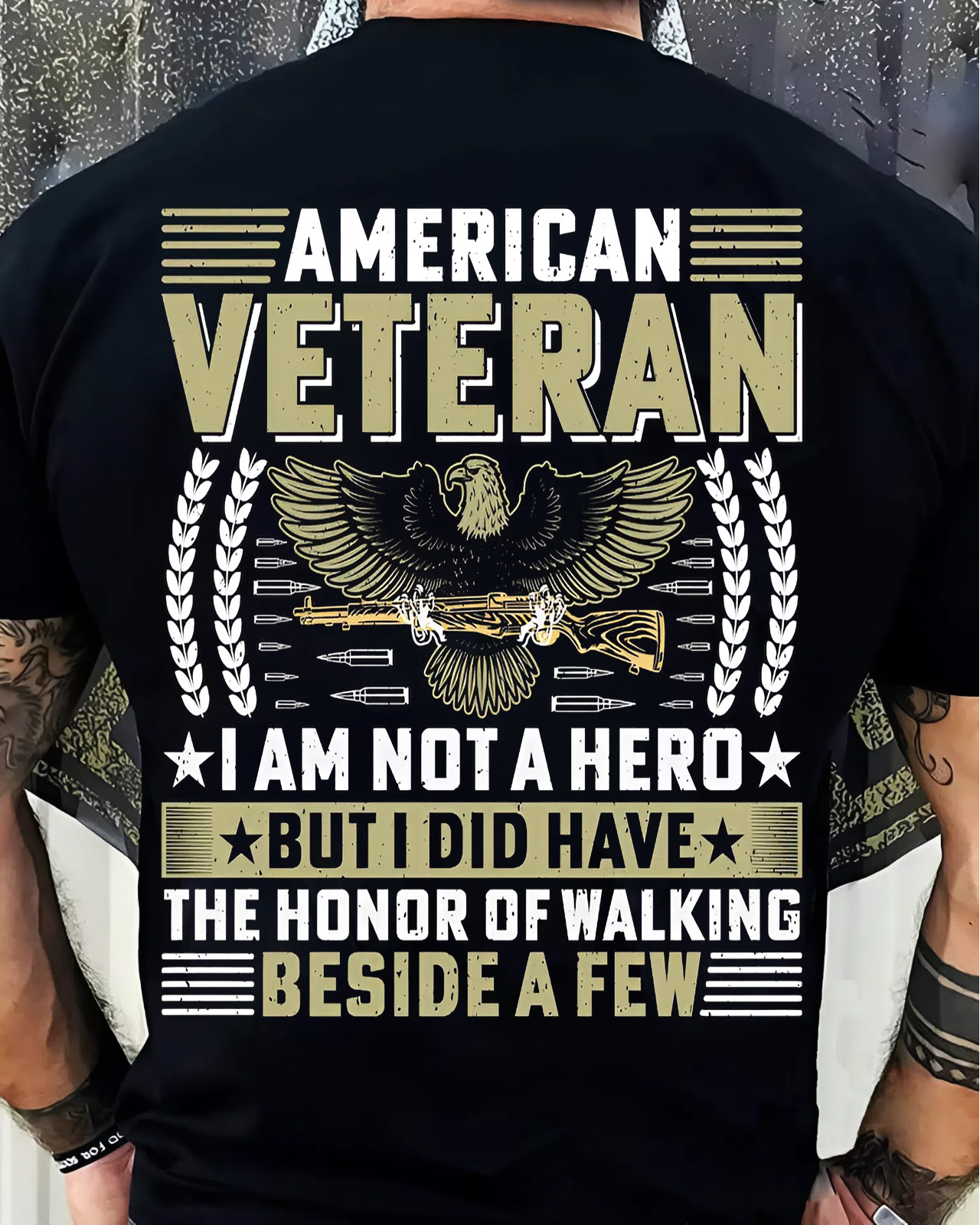 American Veteran T-Shirt – Honor of Serving Alongside Heroes – Military Tribute Tee