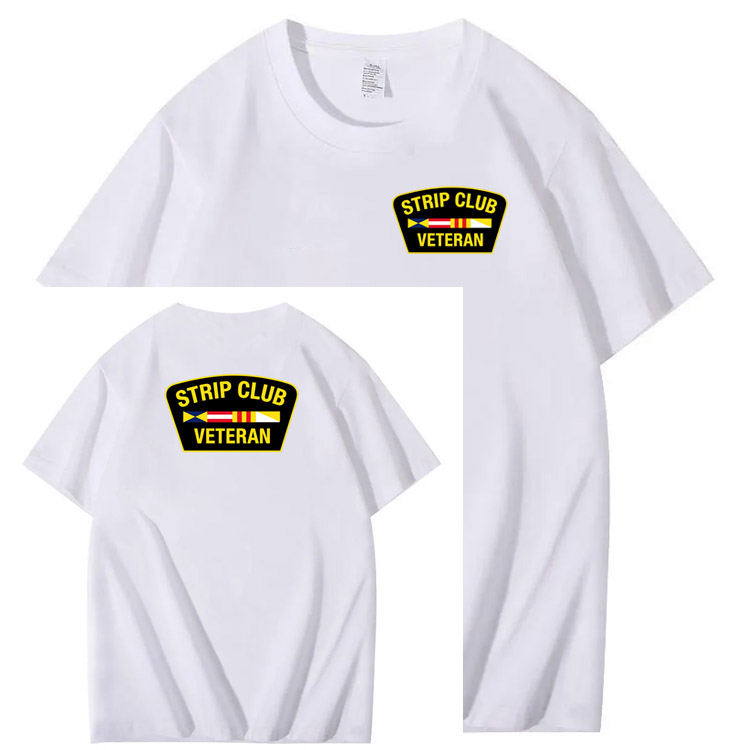 Strip Club Veteran  Pattern 100&Cotton Print T-Shirt
