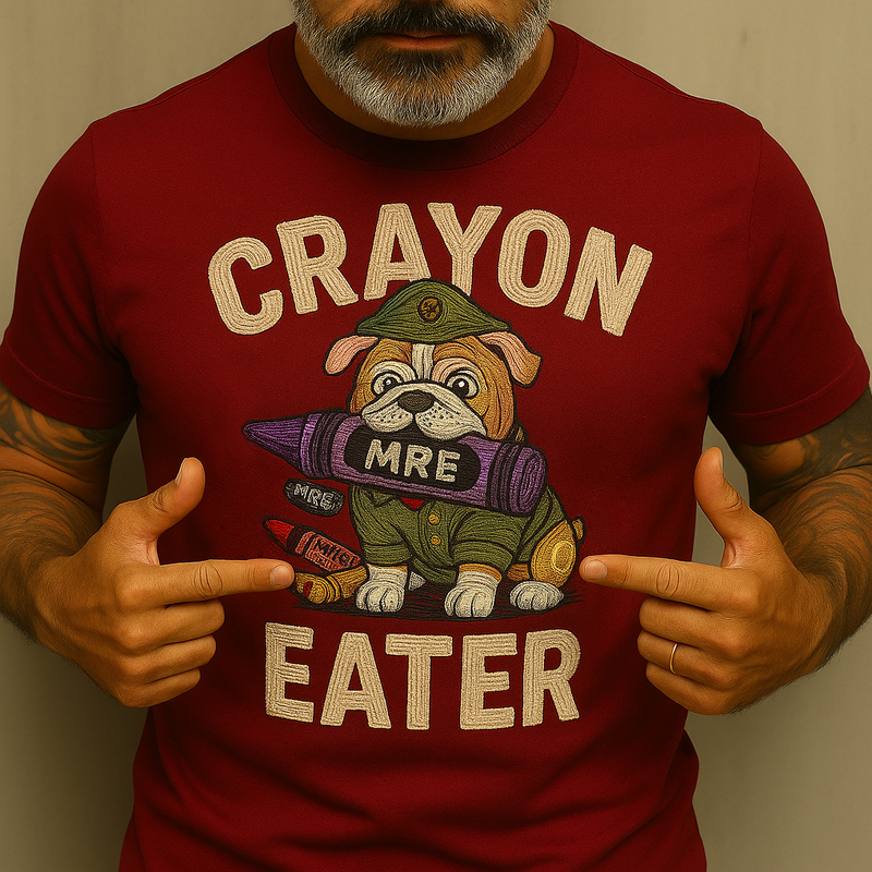 USMC Veteran Crayon Eater Print T-shirt