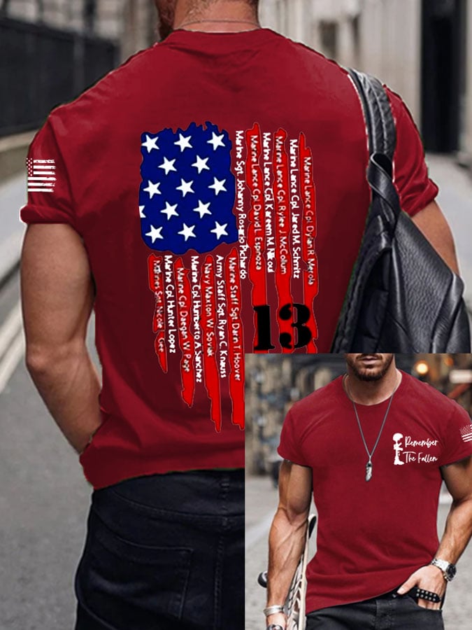 Men's DD-214 America'S True Form Of Freedom Printed Casual T-Shirt