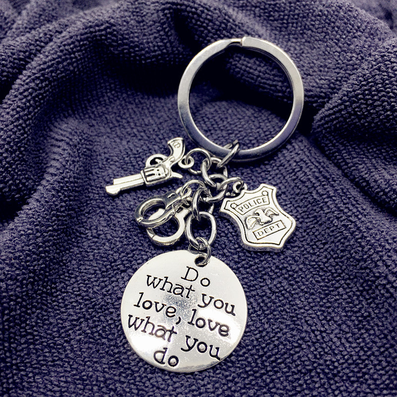 Do What You Love Police Keychains