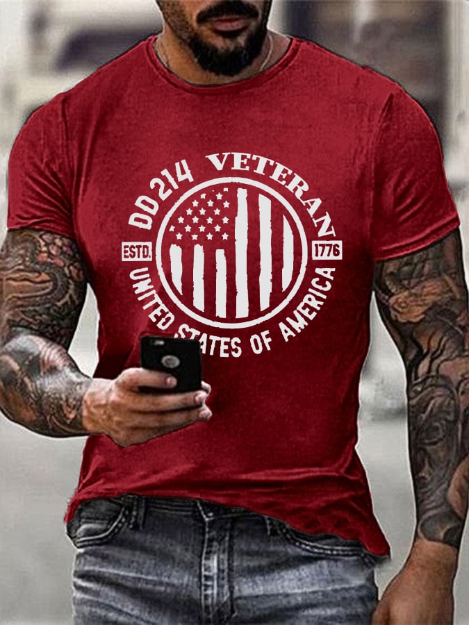 Men's DD 214 Veteran Print T-Shirt