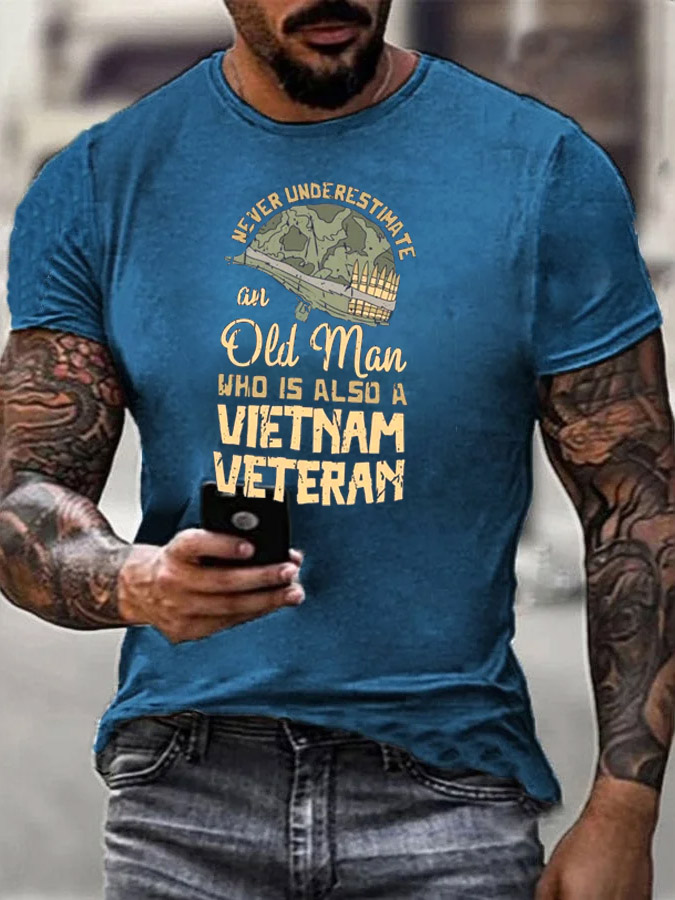Men's Veterans Day  About Vietnam Cotton T-Shirt