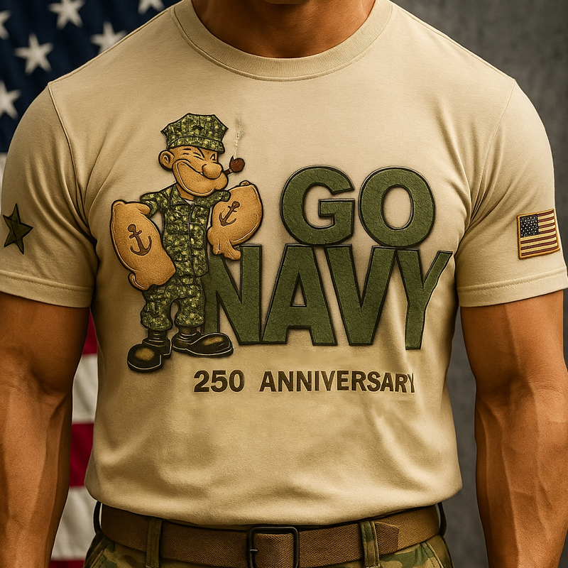 250th Anniversary Navy Commemorative Short Sleeve T-Shirt