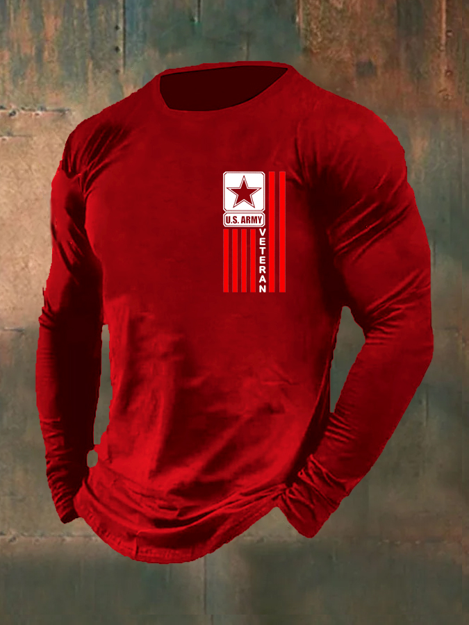Men's U.S. Army Veteran  Pattern Long Sleeve T-Shirt
