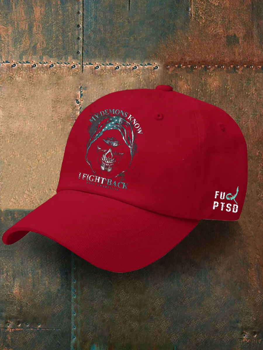 Unisex PTSD Awareness Veteran Printed Hat