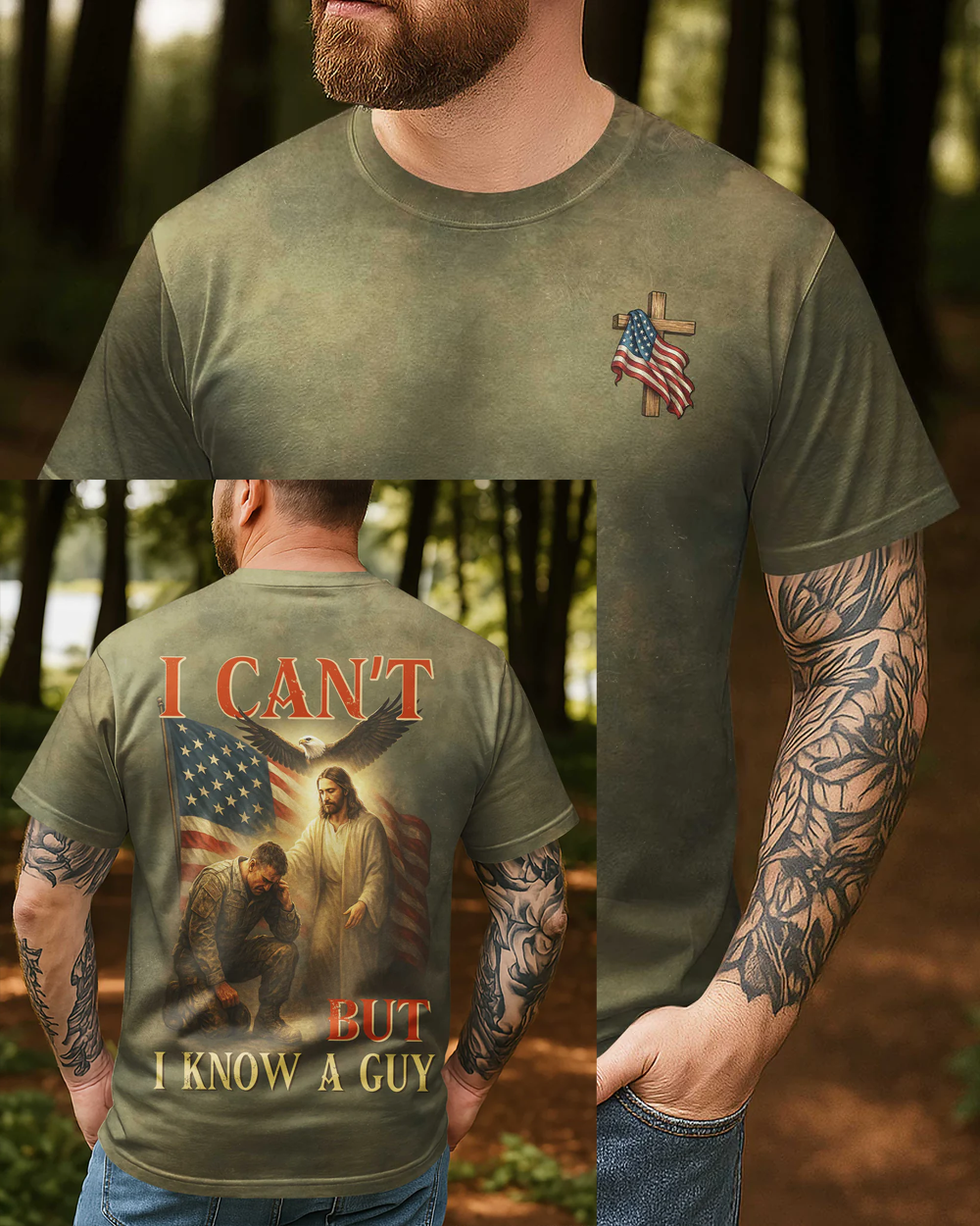 I Can't But I Know A Guy All Over Print 100% Cotton T-Shirt