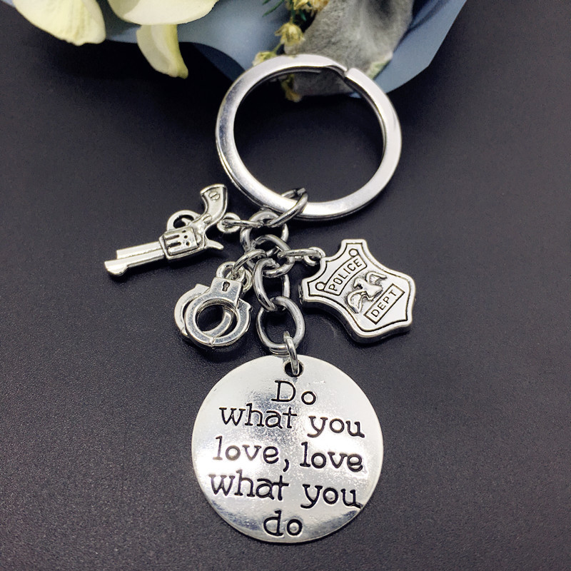 Do What You Love Police Keychains
