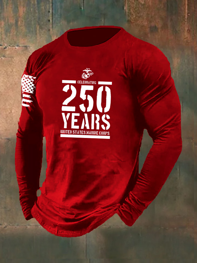 Men's 250 Years Pattern Long Sleeve T-Shirt
