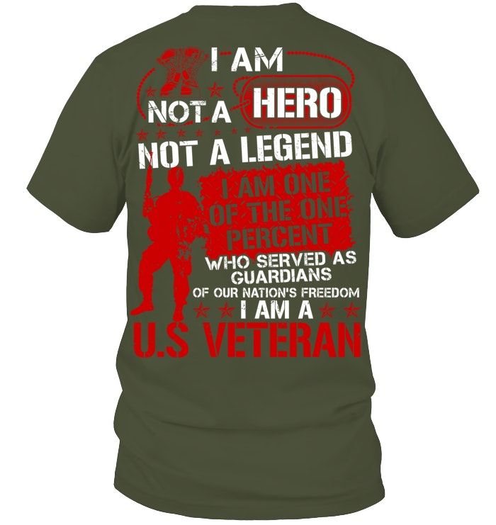 U.S Veteran  Pattern 100&Cotton Print T-Shirt