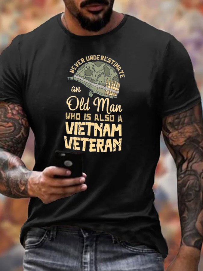 Men's Veterans Day  About Vietnam Cotton T-Shirt