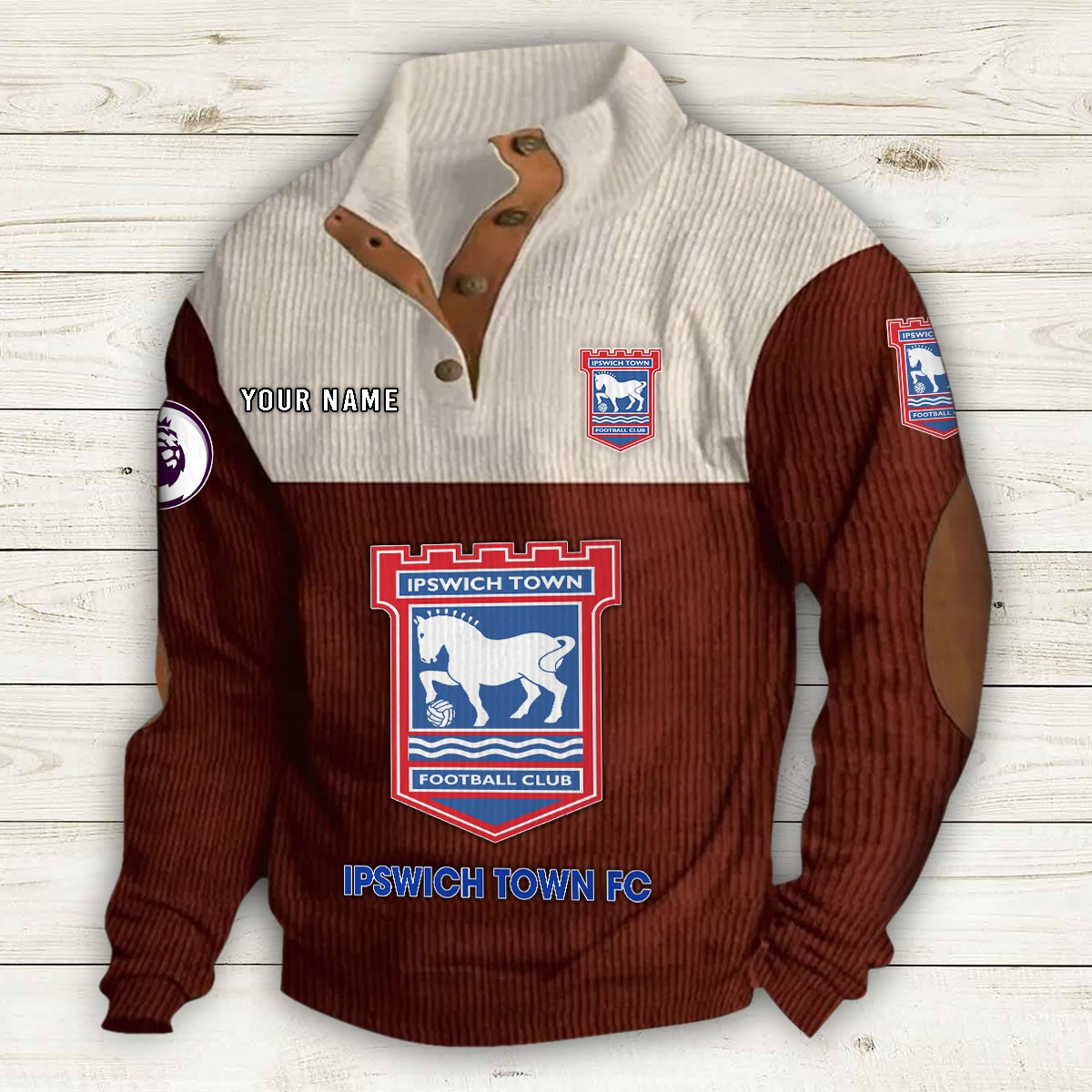 Men's Ipswich Town F.C Stand Collar Sweatshirt 10219