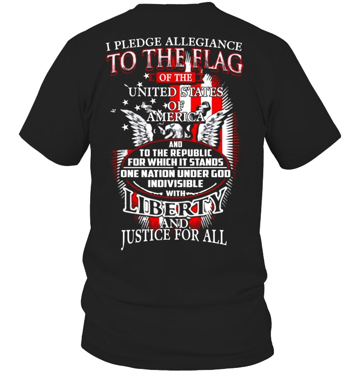 To The Flag Of The United States Of America Pattern Print 100%Cotton T-Shirt